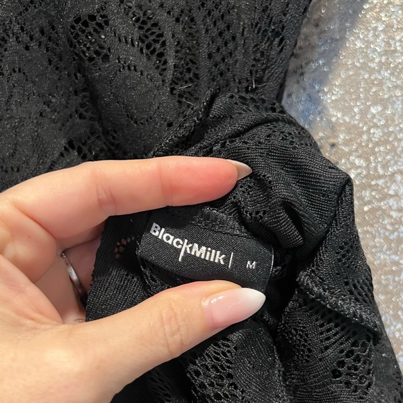 EVIL CHEERLEADER LACE DRESS 2.0 Size Med. EUC. With 2 bonus shiny body suits - Picture 11 of 15